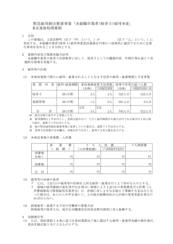 緊急雇用創出推進事業「未就職卒業者(保育士)雇用事業」