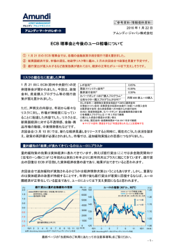 ECB 理事会と今後のユーロ相場について