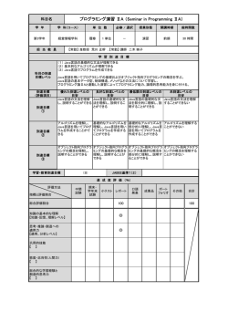 プログラミング演習 ⅡA （Seminar in Programming ⅡA）