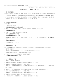 効果音(SE)・BGMについて