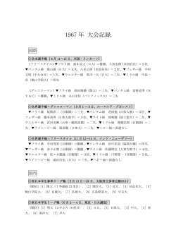 1967 年 大会記録