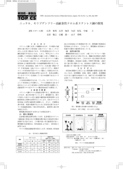 ニッケル，モリブデンフリー高耐食性クロム系ステンレス鋼の開発