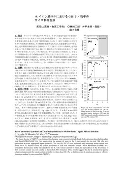 水-イオン液体中における CdS ナノ粒子の サイズ制御合成