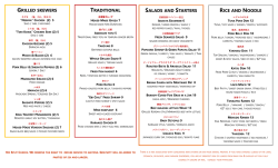 GRILLED SKEWERS TRADITIONAL SALADS AND