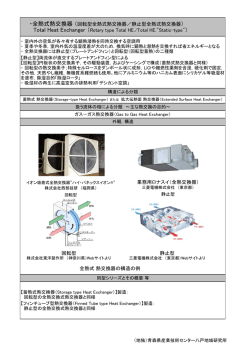 全熱式熱交換器 - 青森県産業技術センター