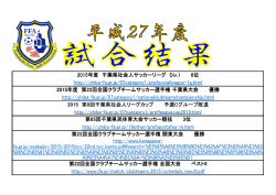 2015年度 千葉県社会人サッカーリーグ Div.1 6位 http://chiba
