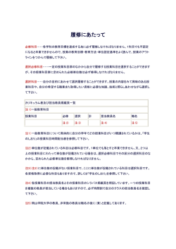 履修にあたって - 岡山学院大学