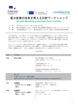 電力産業の改革を考える日欧ワークショップ - EU