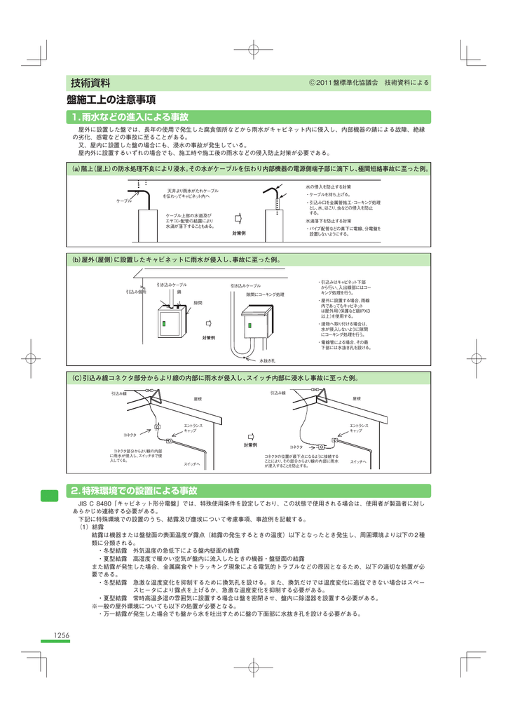 技術資料 盤施工上の注意事項