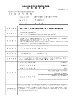 趙 杜 善 京都大学教育研究振興財団助成事業 成 果 報 告 書 会 長 辻