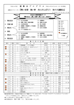 運動会のスローガン『熱い友情 強い絆 共にがんばろう 秋の大運動会』
