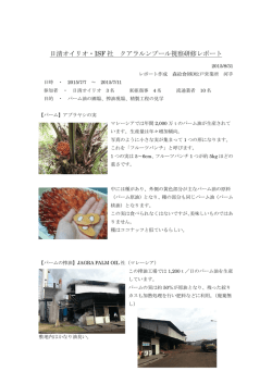 日清オイリオ・ISF 社 クアラルンプール視察研修レポート