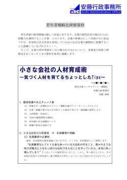 若年者戦略化研修資料