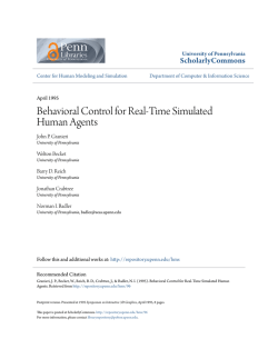Behavioral Control for Real-Time Simulated Human Agents