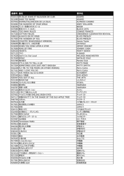 曲番号 曲名 歌手名 - JOYSOUND.com