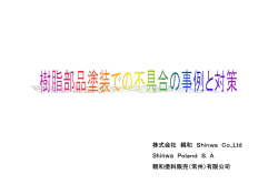 株式会社 親和 Shinwa Co.,Ltd Shinwa Poland S．A 親和塗料販売
