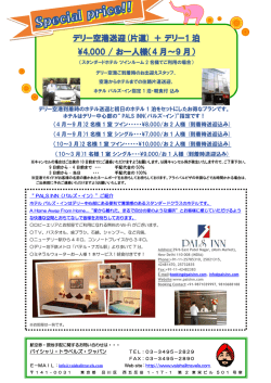 くわしくはこちら（PDF） - バイシャリトラベルズジャパン