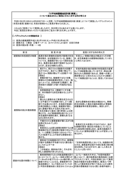 ｢川平地域景観地区計画（素案）｣ について提出されたご意見とそれ