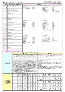 4月販促カレンダー - 東京多摩青果株式会社