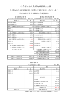 平成24年度決算報告