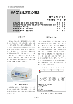 痛み定量化装置の開発