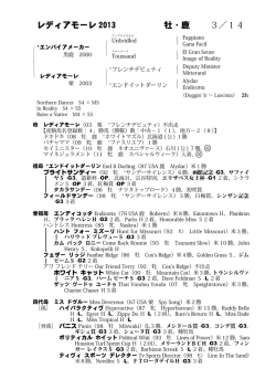 Page 1 レディアモーレ 2013 3／14 牡・鹿 ｛ Fappiano Gana Facil El
