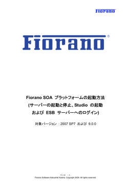 Fiorano SOA プラットフォームの起動方法 (サーバーの起動と停止