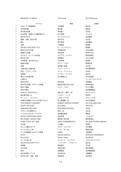 BOOKLIST of MOKA 100 books 2013/February タイトル 著者 出版社