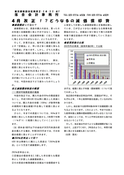 4 月 改 正 ！ ？ ど う な る の 減 価 償 却 費