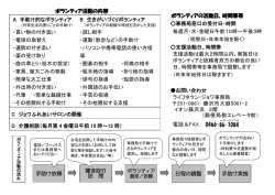 A 手助け的なボランティア ・買い物の付き添い ・電球の取替え ・通院の