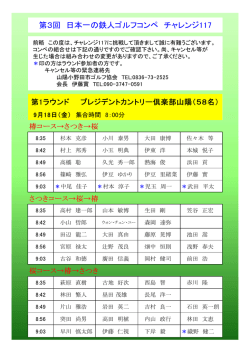 第3回 日本一の鉄人ゴルフコンペ チャレンジ117
