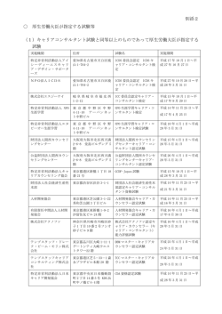 別添2 厚生労働大臣が指定する試験等 （1）キャリアコンサルタント試験と