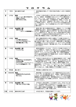 プ ロ グ ラ ム