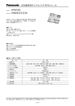 GSM端末用デュアルバンドRFモジュール