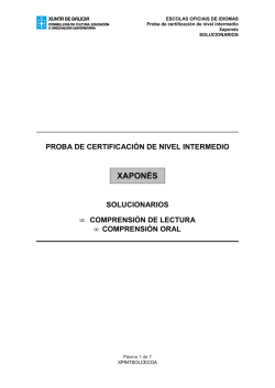 PROBA DE CERTIFICACI&Oacute;N DE NIVEL INTERMEDIO XAPON&Eacute;S