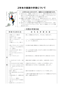 2年生の国語の学習について