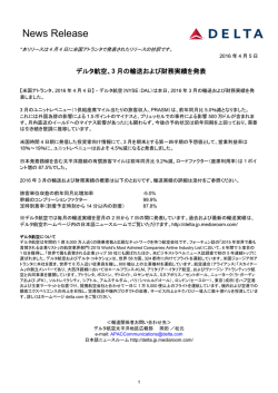 2016 年 3 月の輸送および財務実績