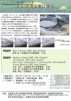 火山泥流災害に学ぶ 火山泥流災害に学ぶ
