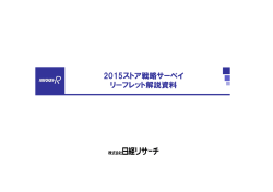 2015ストア戦略サーベイ リーフレット解説資料