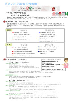 2012年2月住まいのお役立ち情報