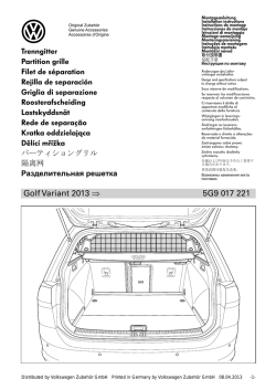 Golf Variant 2013 &rArr; 5G9 017 221