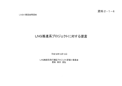LNG推 進系プロジェクトに対する提言