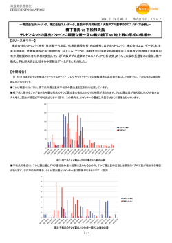橋下徹氏 vs 平松邦夫氏 テレビとネットの露出パターンに顕著な差～空中