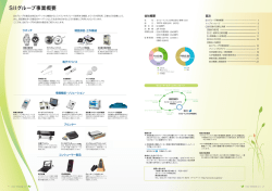 SIIグループ事業概要 - Seiko Instruments Inc.