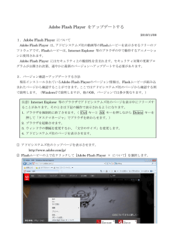 Adobe Flash Player をアップデートする