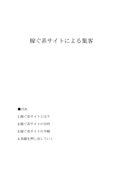 稼ぐ系サイトによる集客