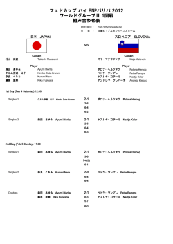 FC2012 スロベニア戦 組み合わせ表（Revice）