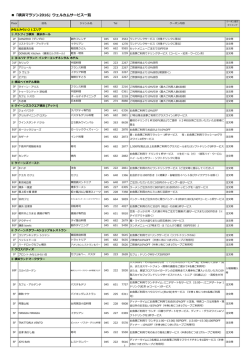 横浜マラソン2016 ウェルカムサービス一覧