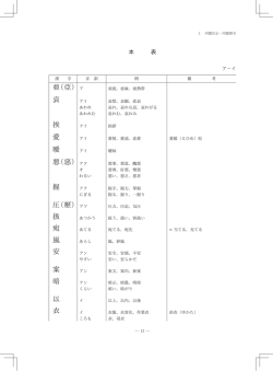 本 表 亜 （亞）