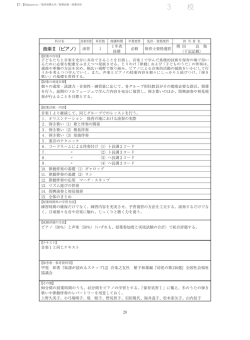 音楽Ⅱ（ピアノ） 演習